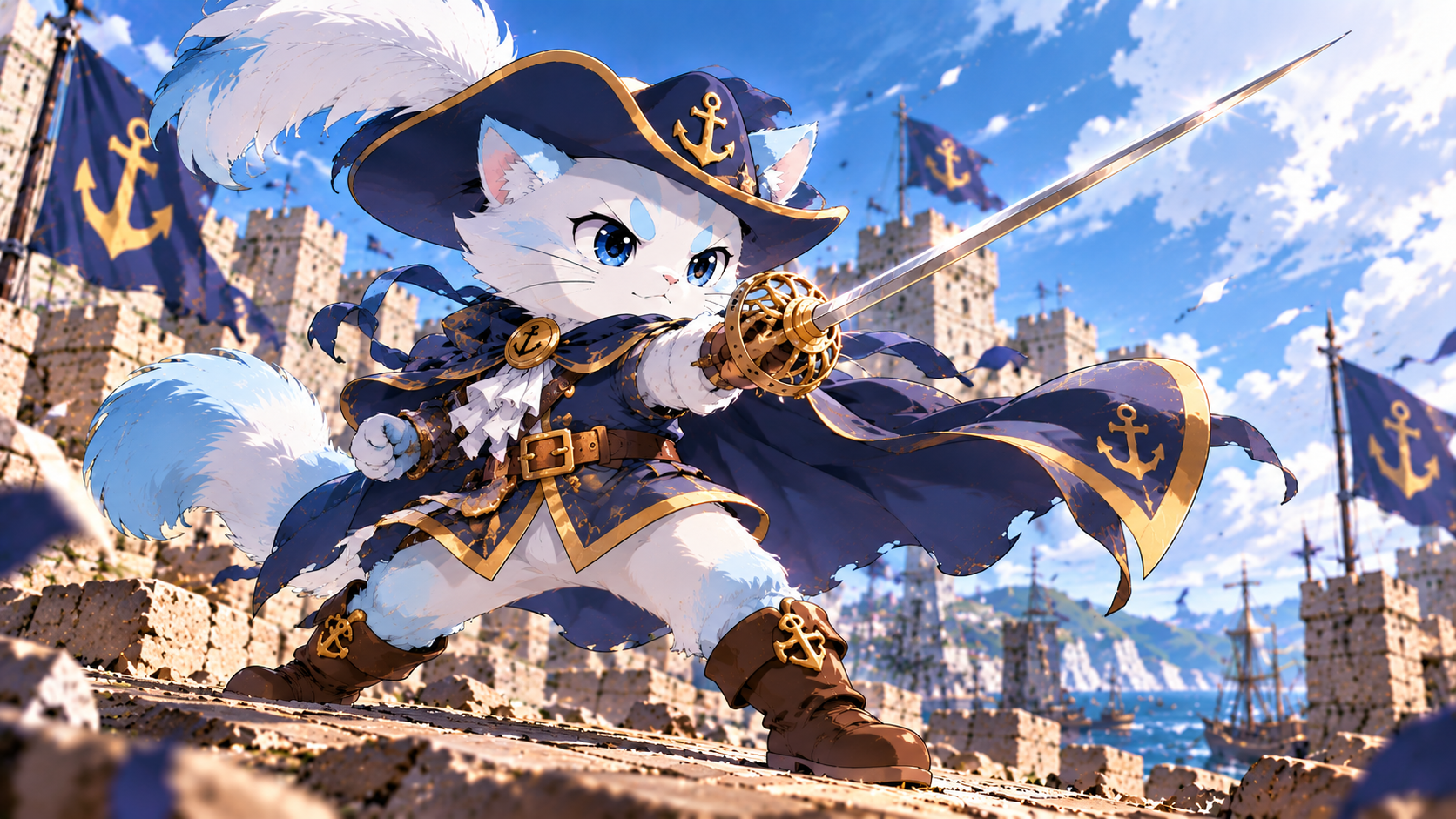 Anchor Cat in a nautical adventure scene.